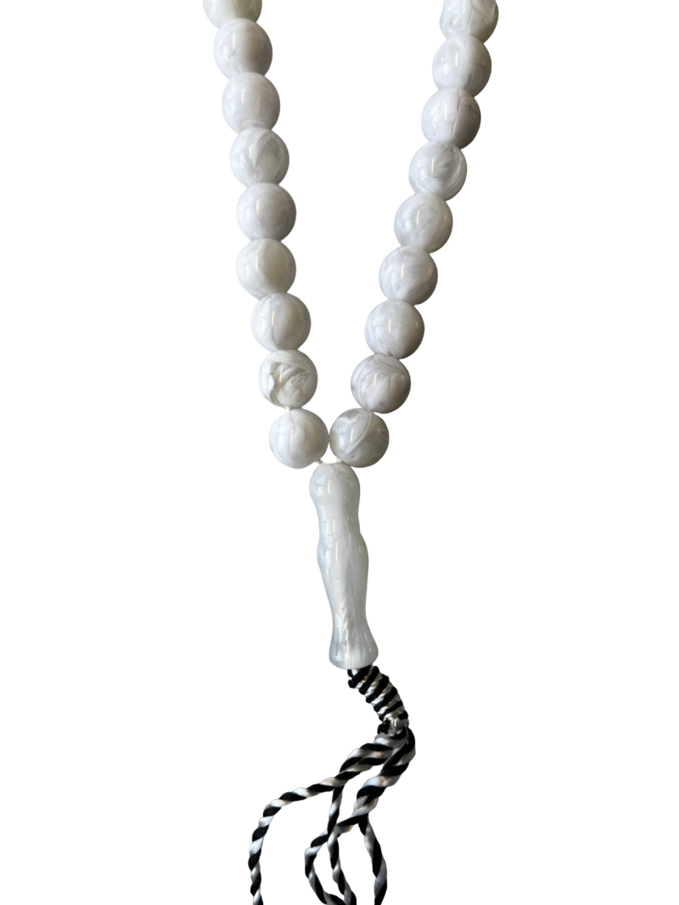 Tesbih Plastik 33 Steine in Weiß