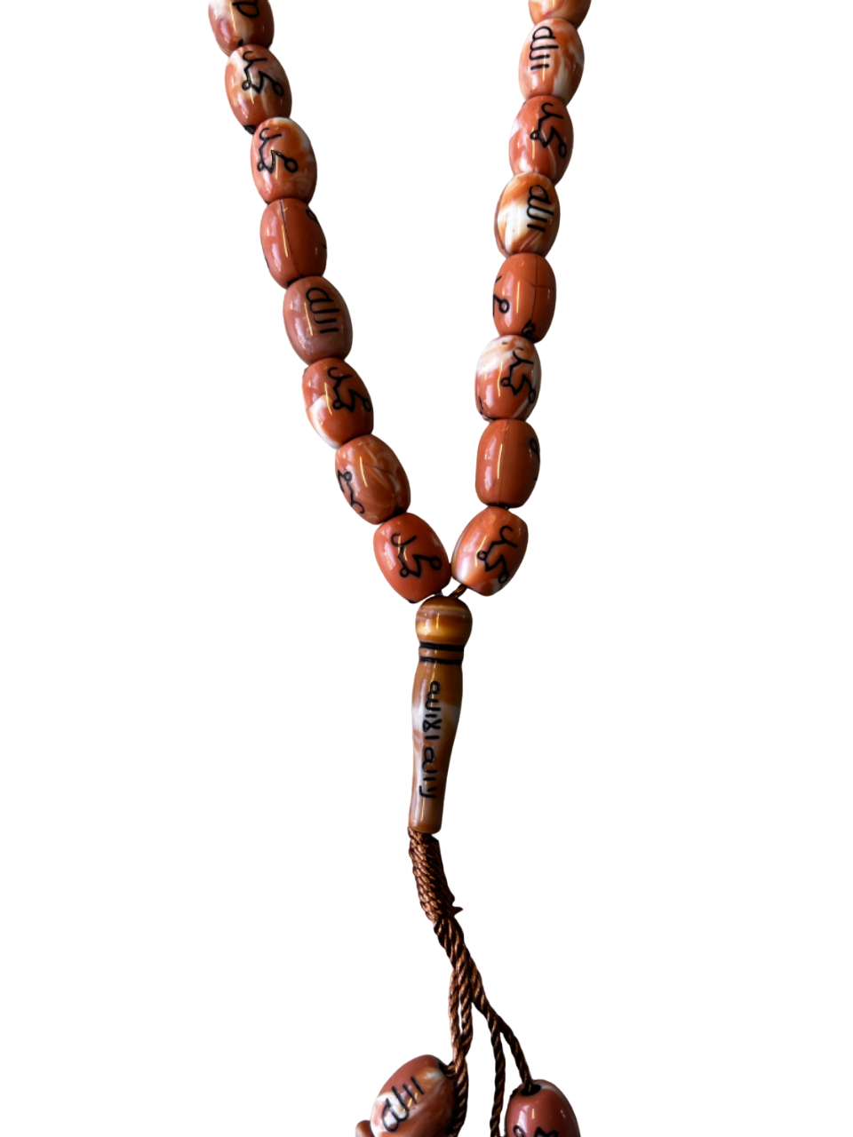 Tesbih Plastik 33 Steine in Orange