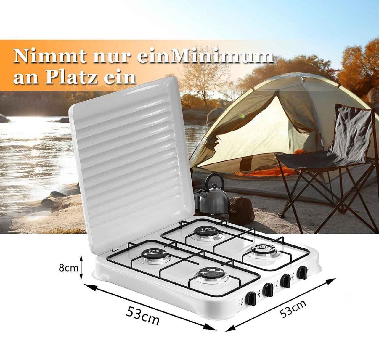 gaskocher im zelt nutzen Gaskocher Gasherd Campingkocher 4-Flammig mit/ohne Schlauch und Druckm – Babylon Markt