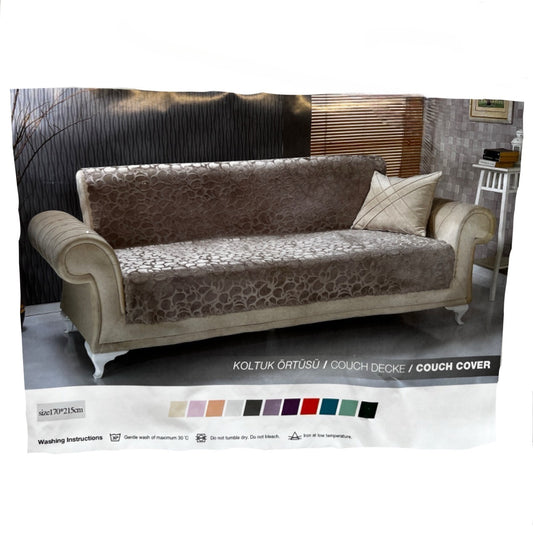 Couch Sofa Decke Beige Anti Rutsch 170x215cm